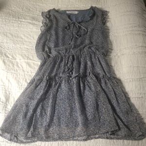 Floral, periwinkle summertime day dress